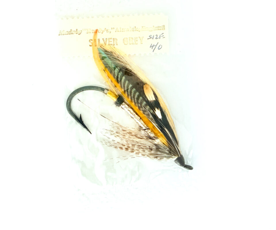 Hardy of Alnwick, Silver Grey, Fully Dressed Salmon Fly 4/0 (Unused, In Original Sealed Packet, c.1960s)