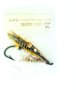 Hardy of Alnwick, Silver Grey, Fully Dressed Salmon Fly 2/0 (Unused, In Original Sealed Packet, c.1960s)