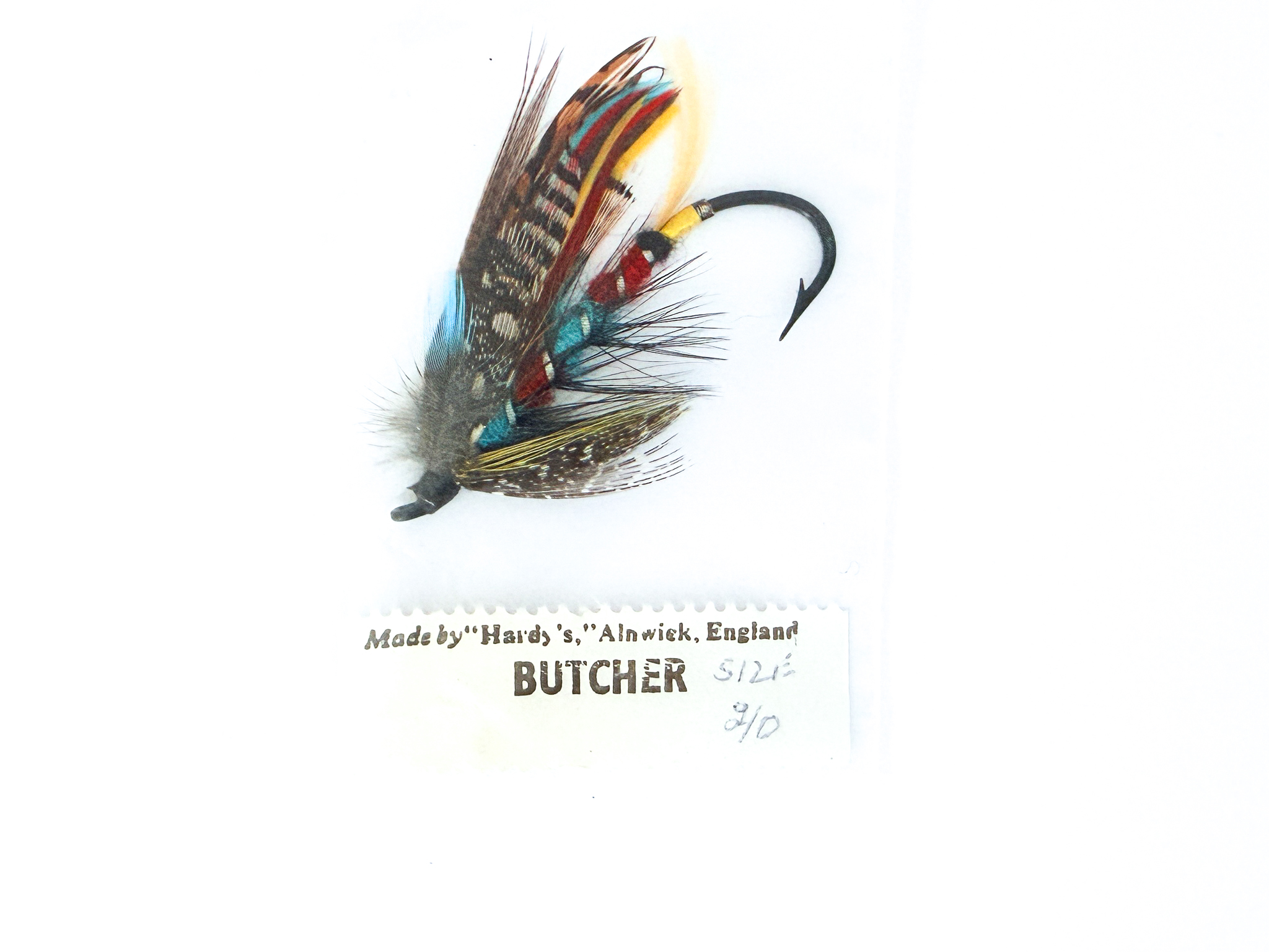 Hardy of Alnwick Butcher Fully Dressed Salmon Fly 2/0 (Unused, Original Hardy Tag, c.1960s)