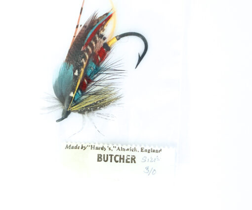 Hardy of Alnwick Butcher Fully Dressed Salmon Fly 3/0 (Unused, Original Hardy Tag, c.1960s)