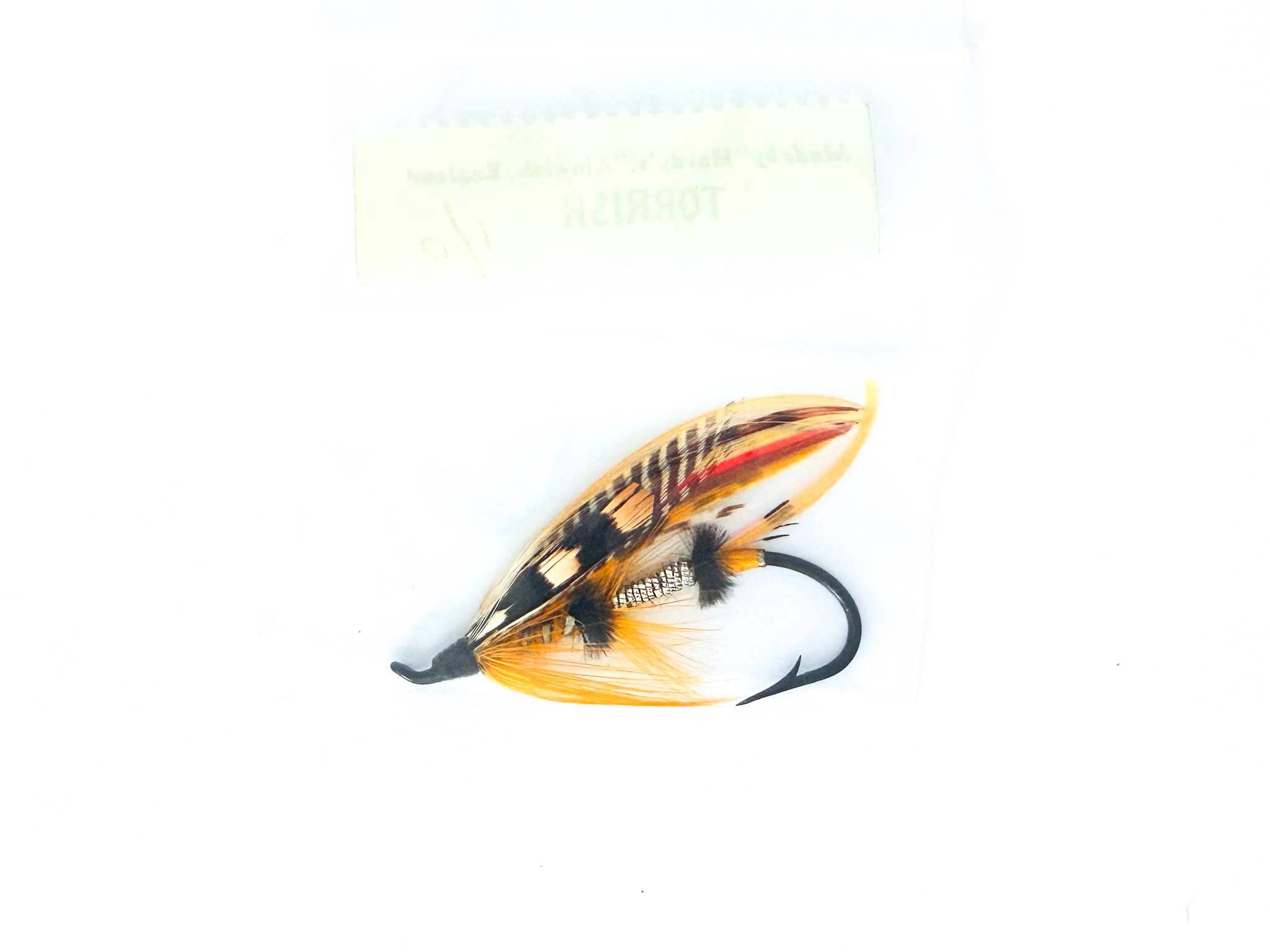 Hardy of Alnwick Torrish Fully Dressed Salmon Fly 1/0 (Unused, Original Hardy Tag, c.1960s) - Image 2