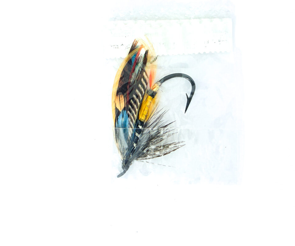 Alternative view of Hardy of Alnwick, Jock Scott, Fully Dressed Salmon Fly 1/0 (Unused, In Original Sealed Packet, c.1960s)