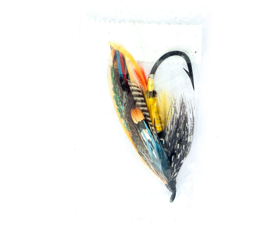 Alternative view of Hardy of Alnwick, Jock Scott, Fully Dressed Salmon Fly 5/0 (Unused, In Original Sealed Packet, c.1960s)