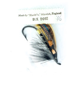 Hardy of Alnwick, Black Dose, Fully Dressed Salmon Fly 3/0 (Unused, In Original Sealed Packet, c.1960s)
