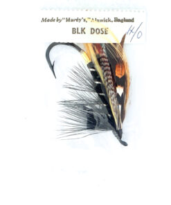 Hardy of Alnwick, Black Dose, Fully Dressed Salmon Fly 4/0 (Unused, In Original Sealed Packet, c.1960s)