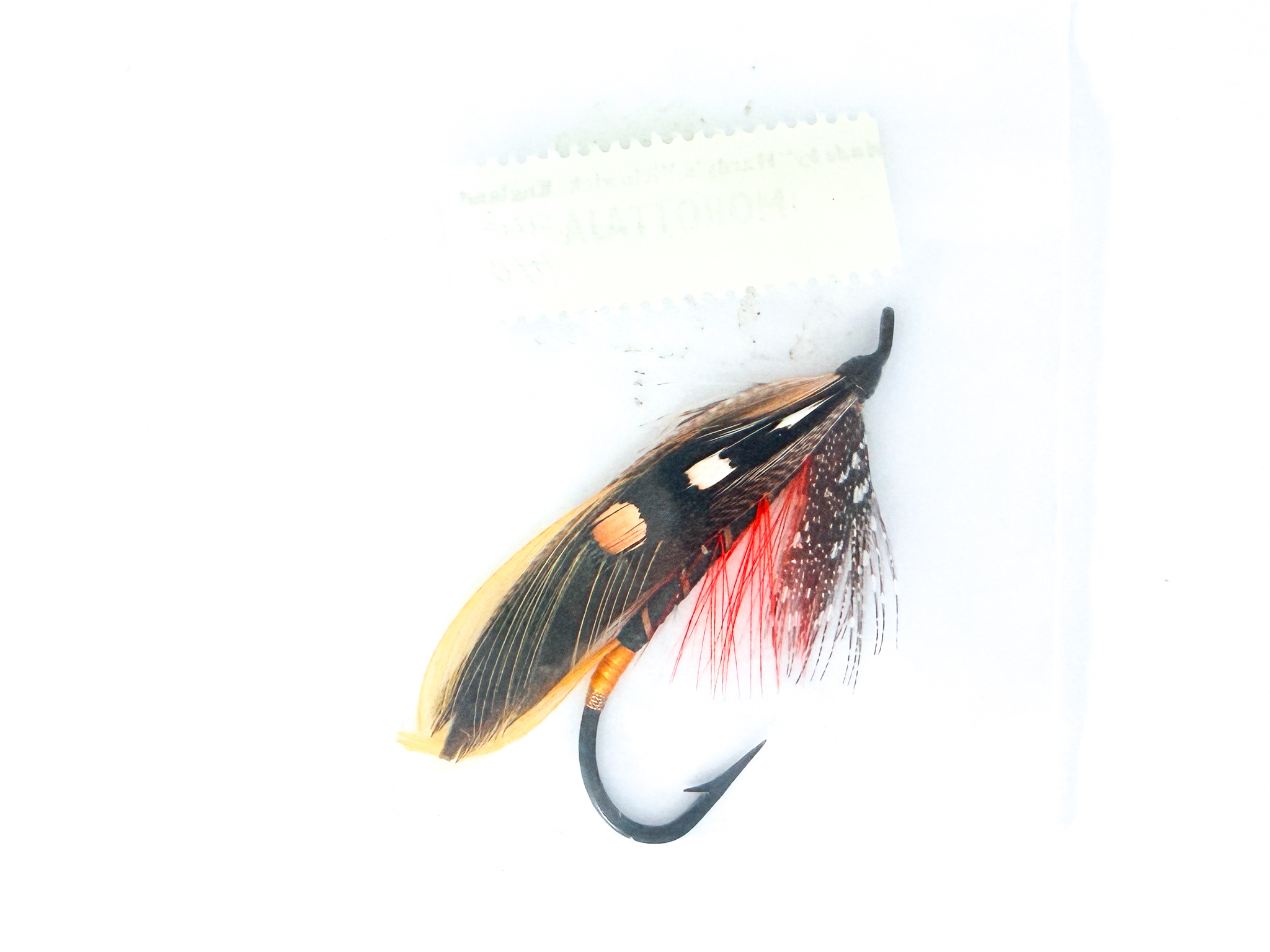 Hardy of Alnwick Morattaja Fully Dressed Salmon Fly 4/0 (Unused, Original Hardy Tag, c.1960s) - Image 2