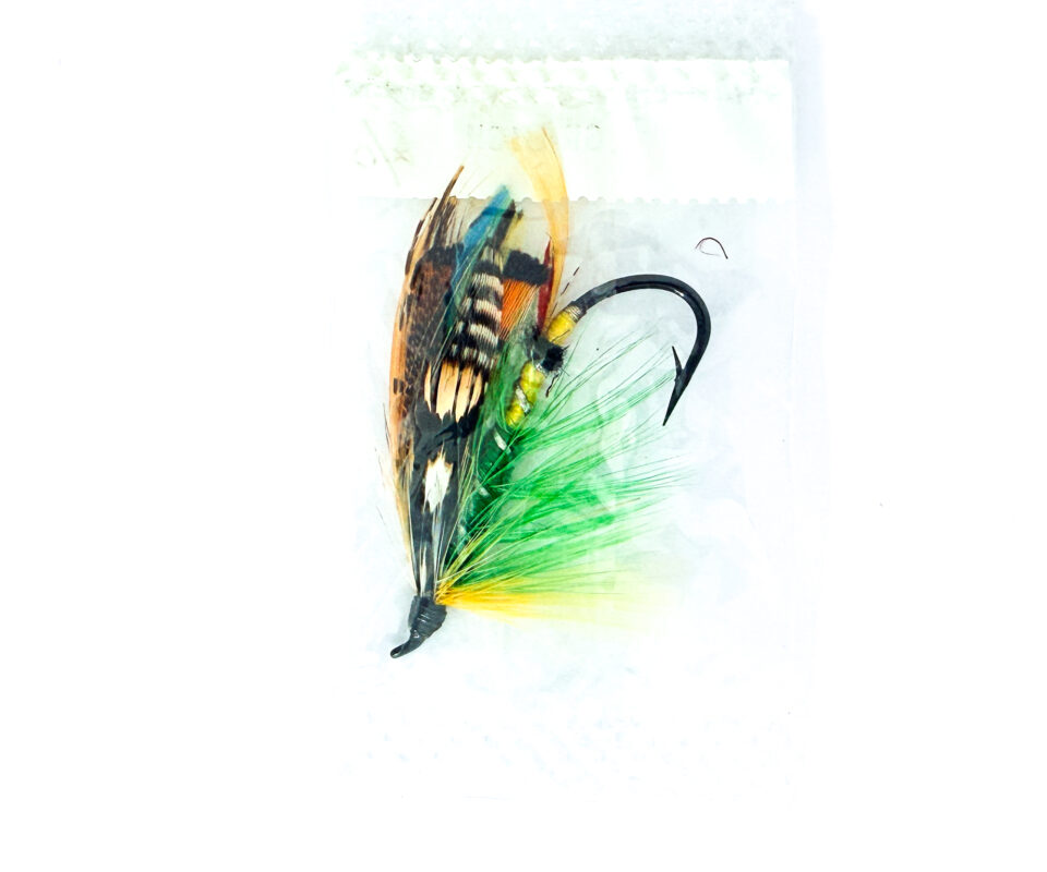 Alternative view of Hardy of Alnwick, Green Highlander, Fully Dressed Salmon Fly 2/0 (Unused, In Original Sealed Packet, c.1960s)