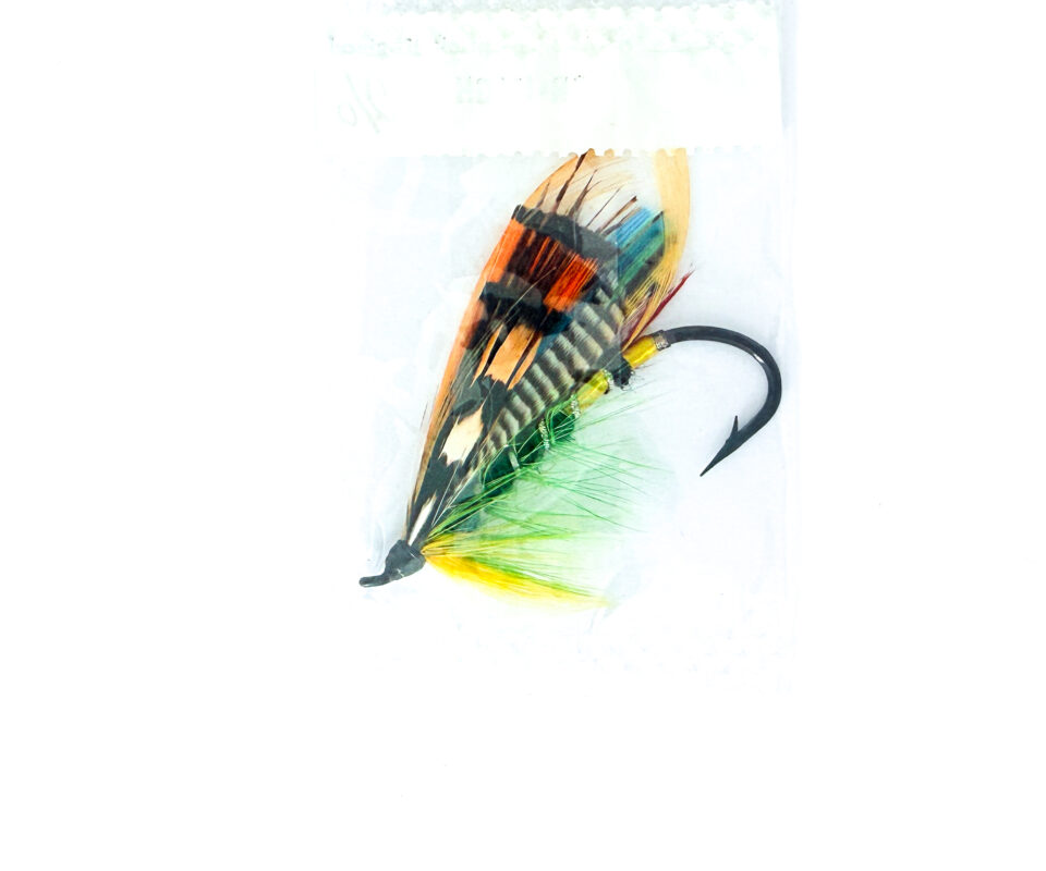 Alternative view of Hardy of Alnwick, Green Highlander, Fully Dressed Salmon Fly 2/0 (Unused, In Original Sealed Packet, c.1960s)