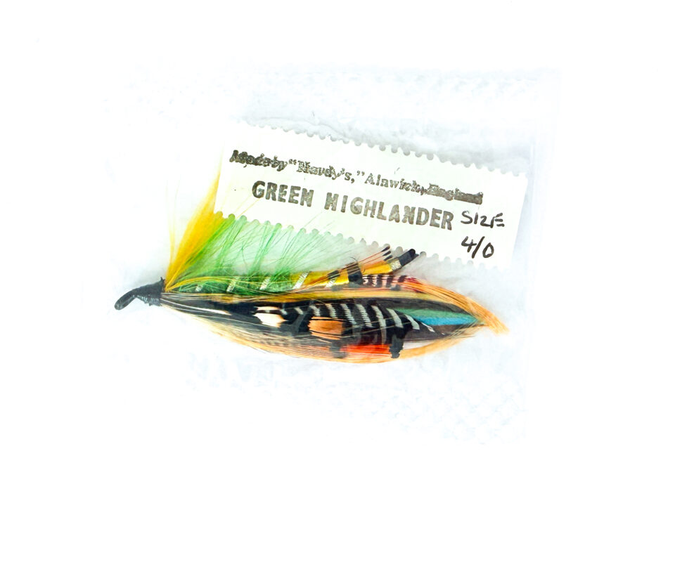 Hardy of Alnwick, Green Highlander, Fully Dressed Salmon Fly 4/0 (Unused, In Original Sealed Packet, c.1960s)