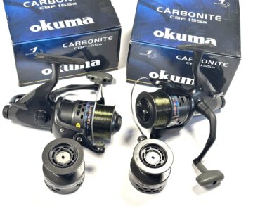 Okuma Carbonite CBF155 Fixed Spool Reels (Pair) Boxed