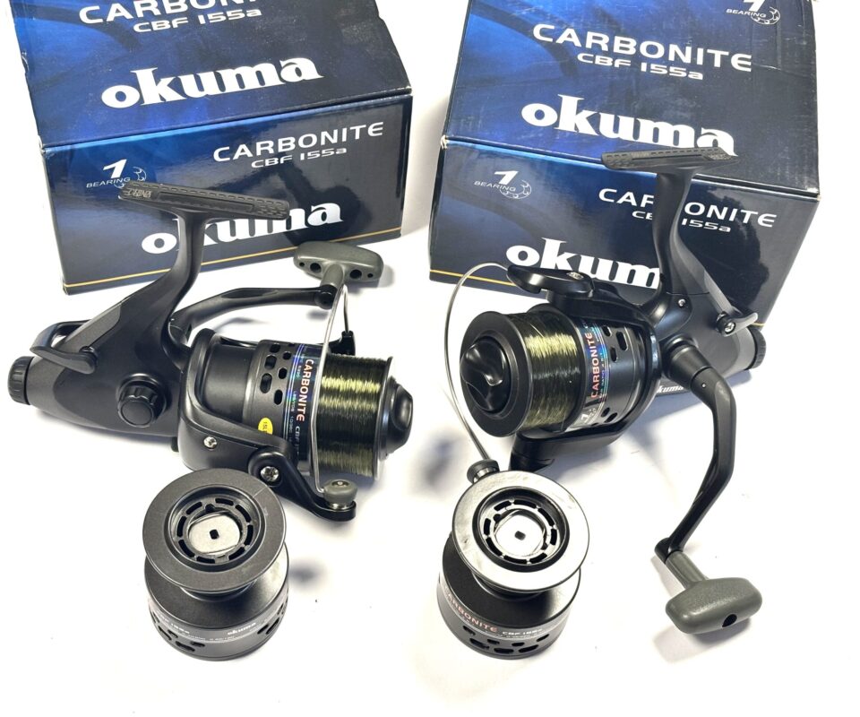 Okuma Carbonite CBF155 Fixed Spool Reels (Pair) Boxed