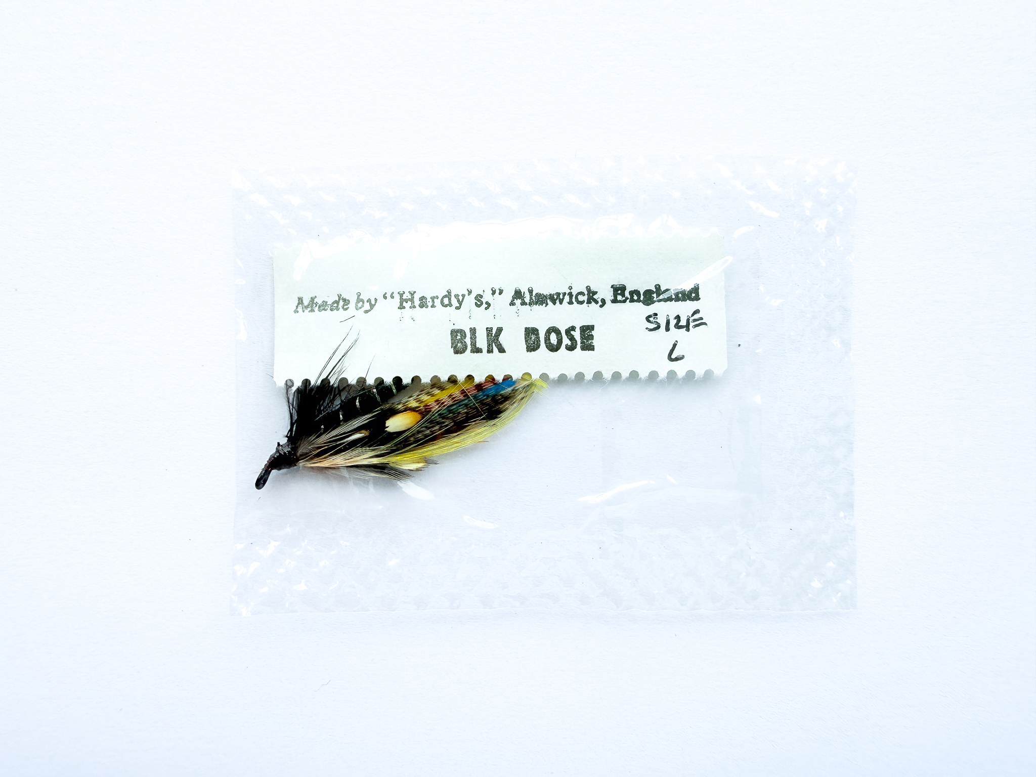 Hardy of Alnwick, Black Dose, Fully Dressed Salmon Fly 6 (Unused, c.1960s)