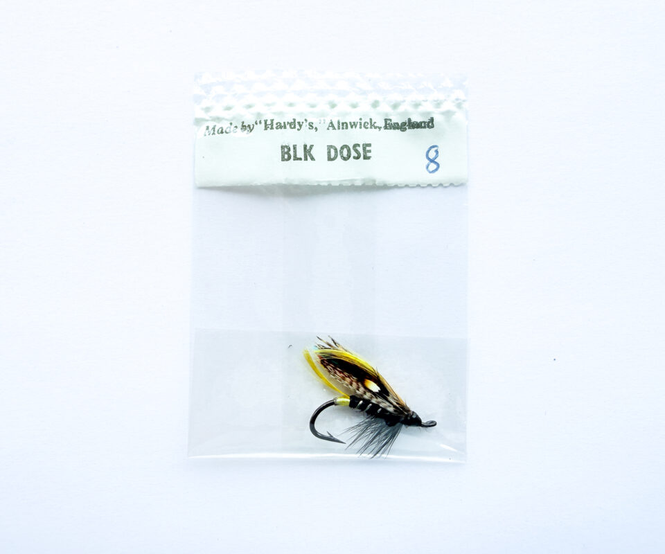 Hardy of Alnwick, Black Dose, Fully Dressed Salmon Fly 8 (Unused, c.1960s)