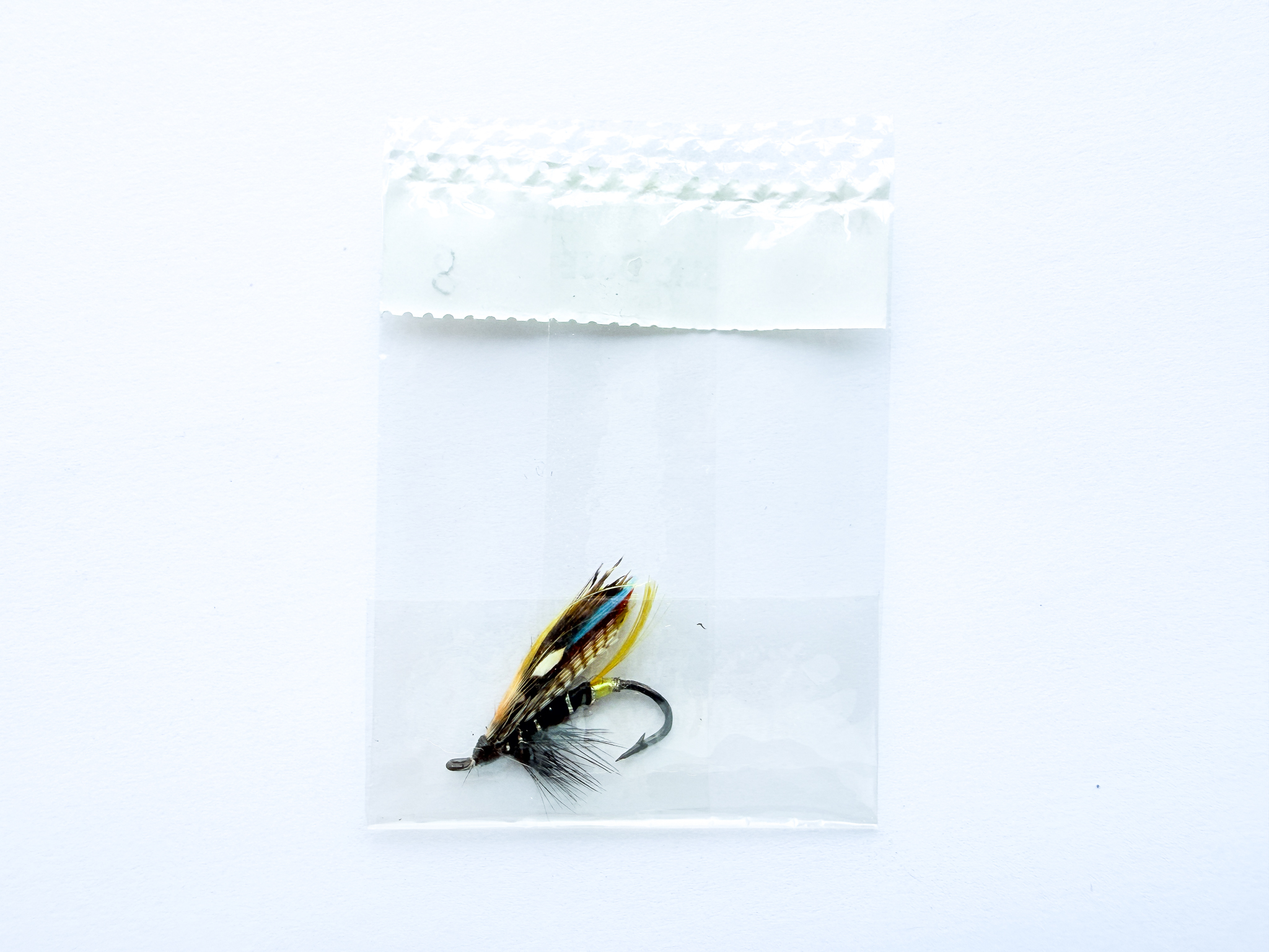 Hardy of Alnwick, Black Dose, Fully Dressed Salmon Fly 8 (Unused, c.1960s) - Image 2