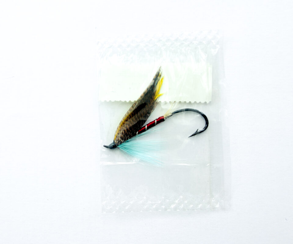 Alternative view of Hardy of Alnwick Logie (LW) Fully Dressed Salmon Fly 2 (Unused, In Original Sealed Packet, c.1960s)