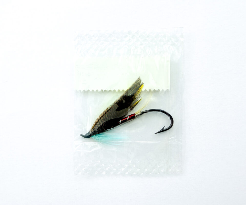 Alternative view of Hardy of Alnwick Logie (LW) Fully Dressed Salmon Fly 2 (Unused, In Original Sealed Packet, c.1960s)