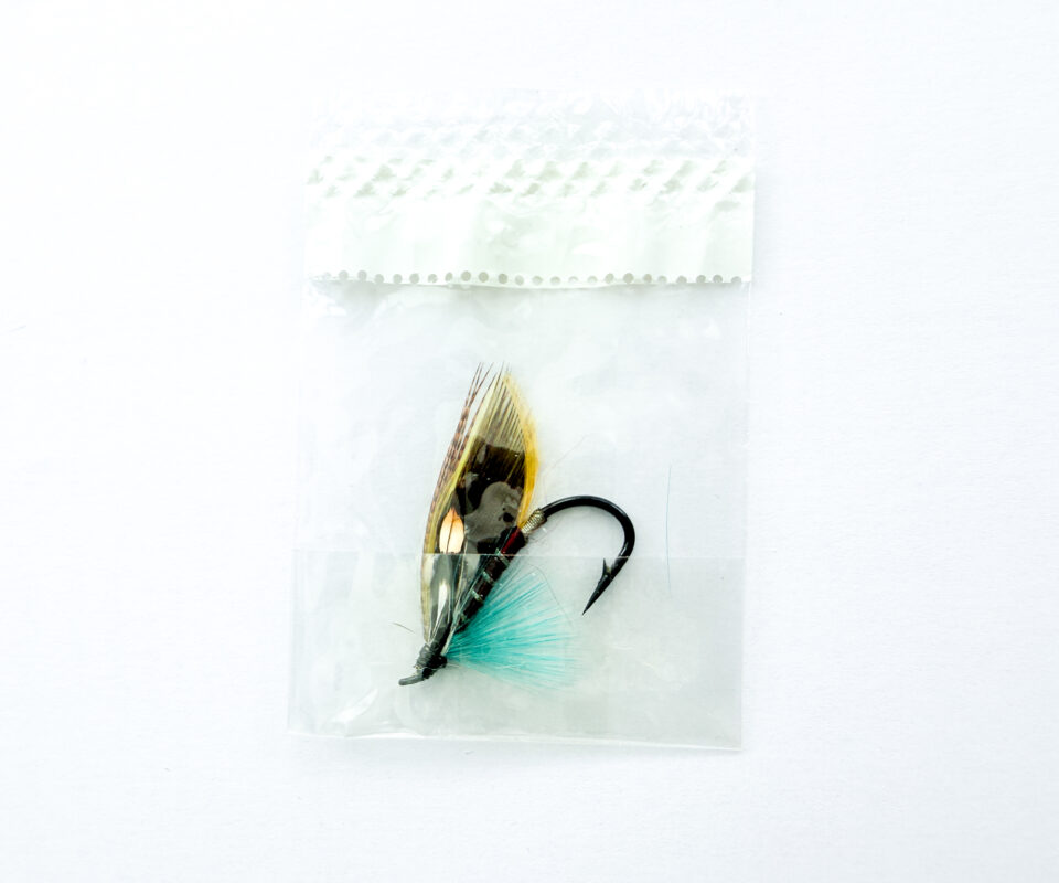 Alternative view of Hardy of Alnwick Logie Fully Dressed Salmon Fly 4 (Unused, In Original Sealed Packet, c.1960s)