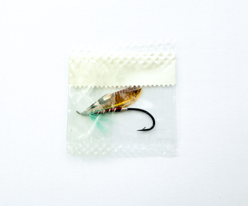 Alternative view of Hardy of Alnwick Logie (LW) Fully Dressed Salmon Fly 4 (Unused, In Original Sealed Packet, c.1960s)