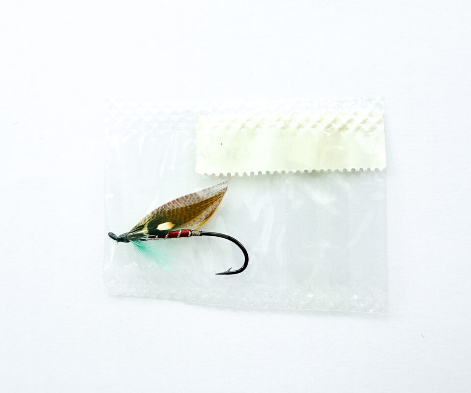 Alternative view of Hardy of Alnwick Logie (LW) Fully Dressed Salmon Fly 4 (Unused, In Original Sealed Packet, c.1960s)