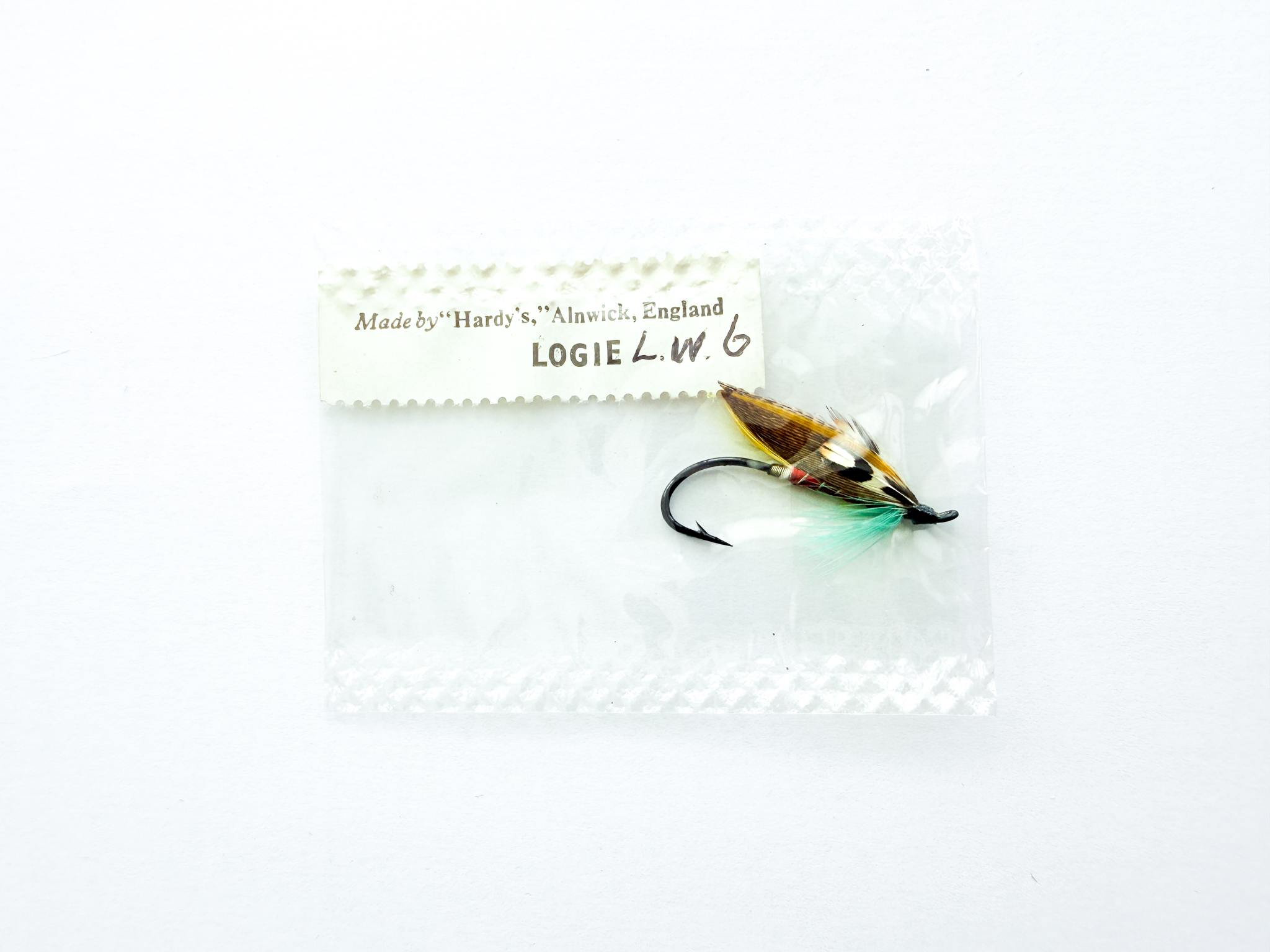 Hardy of Alnwick Logie (LW) Fully Dressed Salmon Fly 6 (Unused, In Original Sealed Packet, c.1960s)