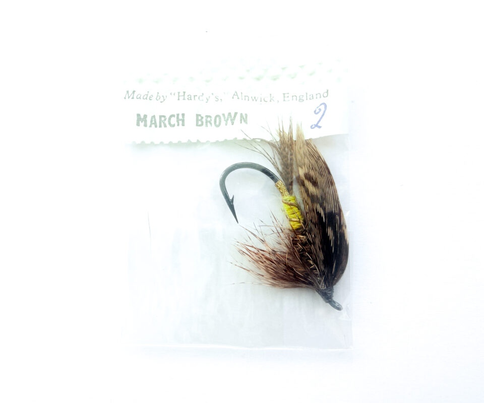 Hardy of Alnwick, March Brown, Fully Dressed Salmon Fly 2 (Unused, In Original Sealed Packet, c.1960s)