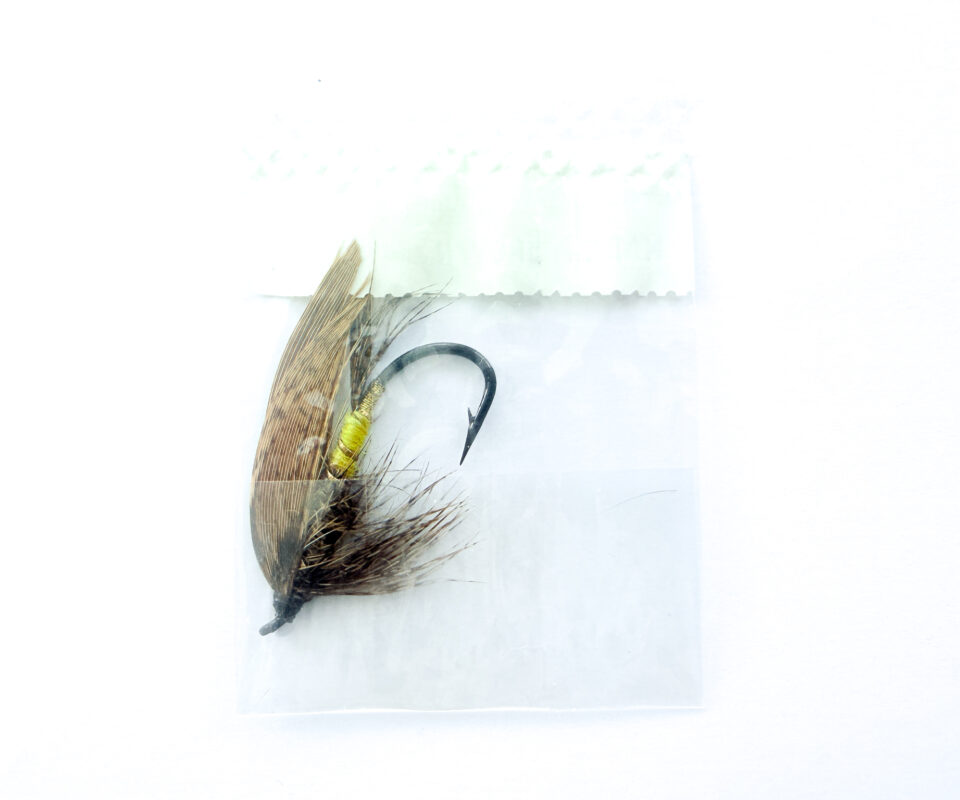 Alternative view of Hardy of Alnwick, March Brown, Fully Dressed Salmon Fly 2 (Unused, In Original Sealed Packet, c.1960s)
