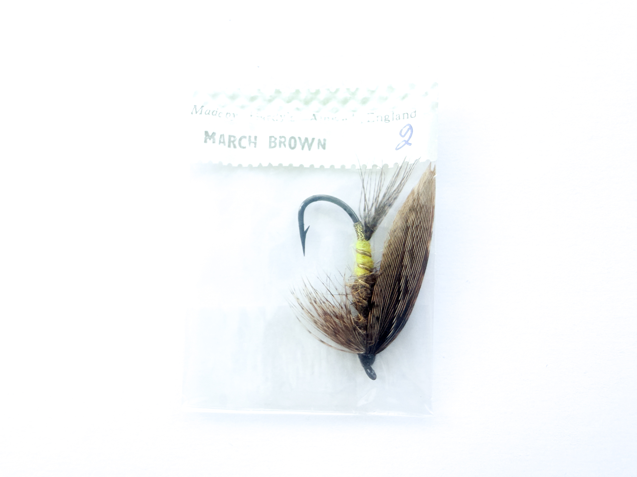 Hardy of Alnwick, March Brown, Fully Dressed Salmon Fly 2 (Unused, In Original Sealed Packet, c.1960s)