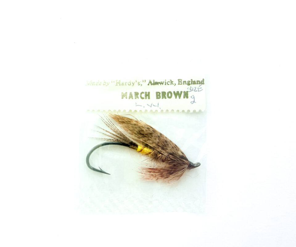 Hardy of Alnwick, March Brown (LW), Fully Dressed Salmon Fly 2 (Unused, In Original Sealed Packet, c.1960s)