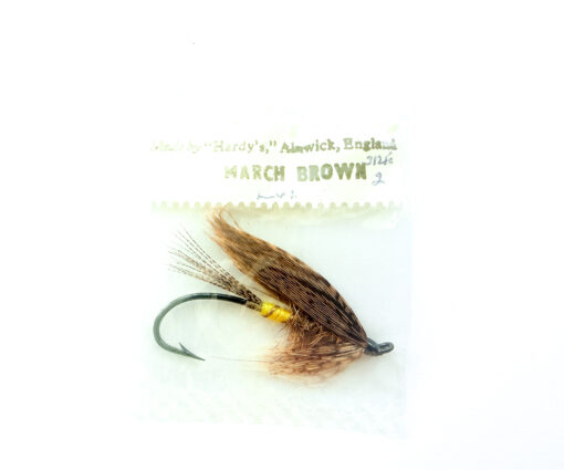 Hardy of Alnwick, March Brown (LW), Fully Dressed Salmon Fly 2 (Unused, In Original Sealed Packet, c.1960s)