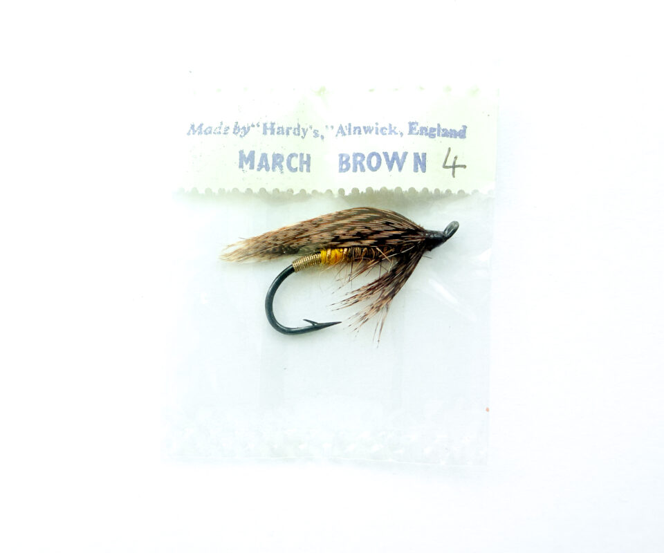 Hardy of Alnwick, March Brown, Fully Dressed Salmon Fly 4 (Unused, In Original Sealed Packet, c.1960s)
