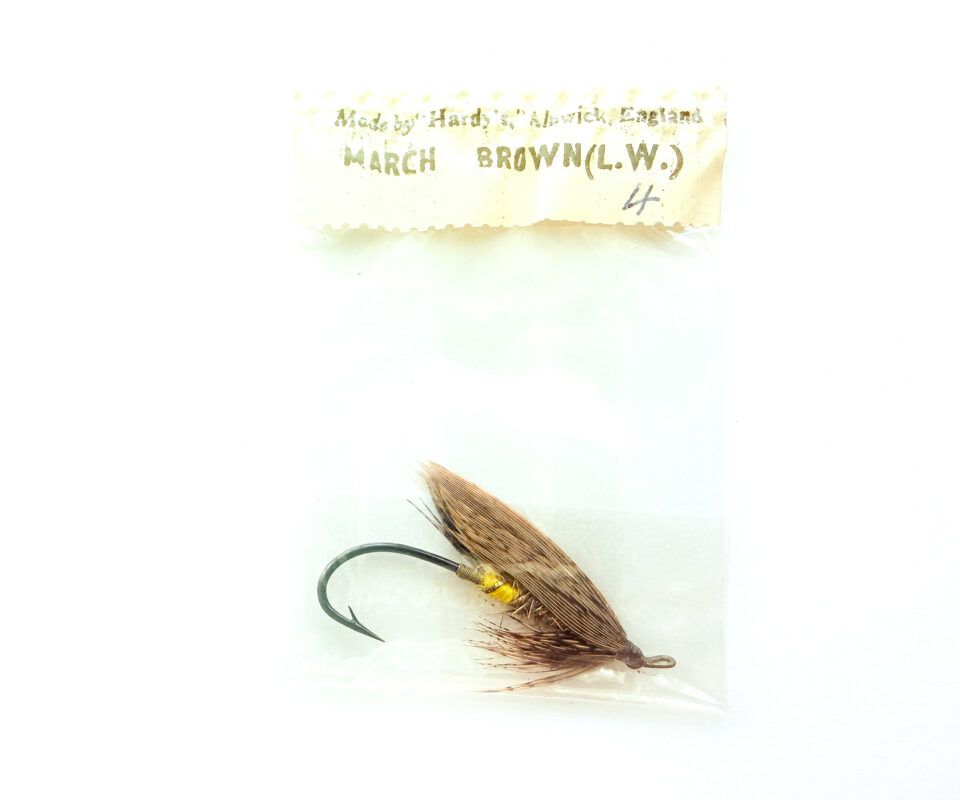 Hardy of Alnwick, March Brown (LW), Fully Dressed Salmon Fly 4 (Unused, In Original Sealed Packet, c.1960s)