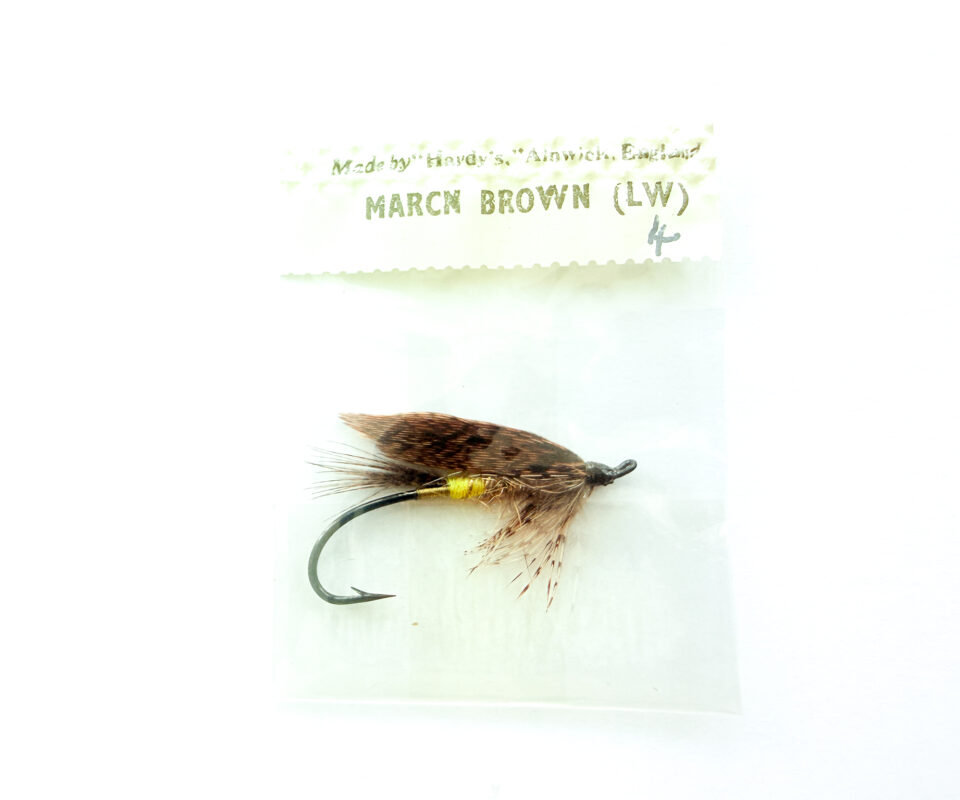 Hardy of Alnwick, March Brown (LW), Fully Dressed Salmon Fly 4 (Unused, In Original Sealed Packet, c.1960s)
