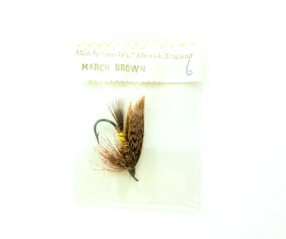 Hardy of Alnwick, March Brown, Fully Dressed Salmon Fly 6 (Unused, In Original Sealed Packet, c.1960s)
