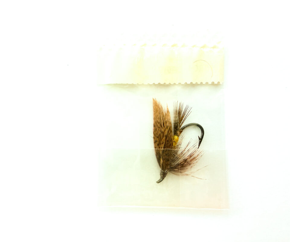 Alternative view of Hardy of Alnwick, March Brown, Fully Dressed Salmon Fly 6 (Unused, In Original Sealed Packet, c.1960s)
