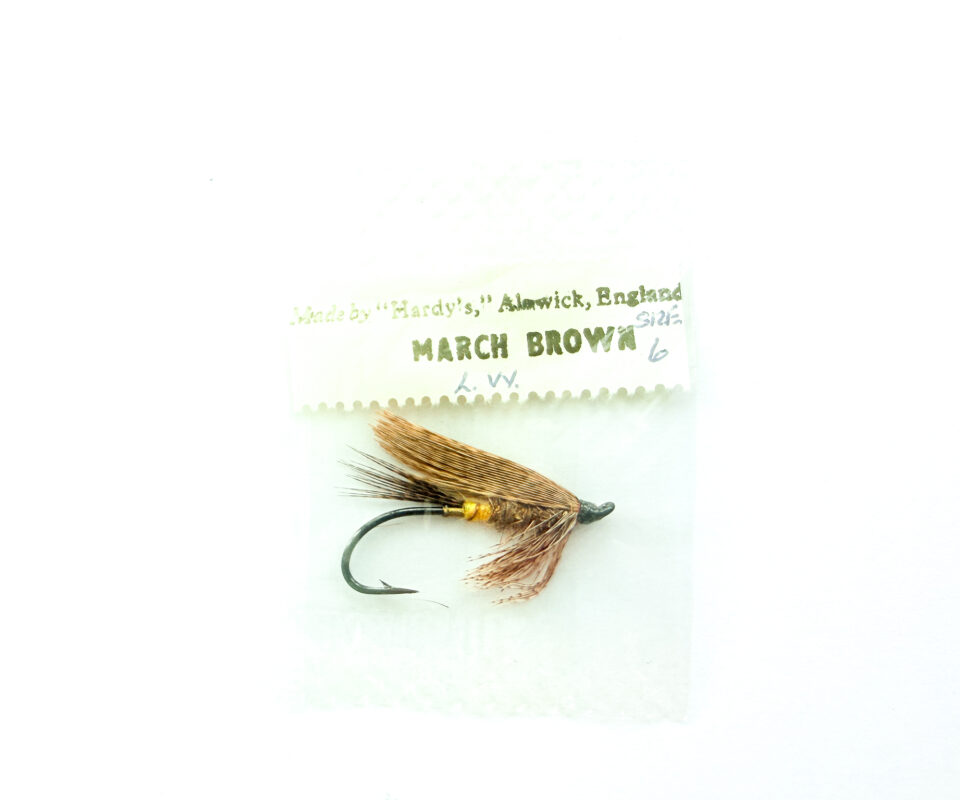 Hardy of Alnwick, March Brown (LW), Fully Dressed Salmon Fly 6 (Unused, In Original Sealed Packet, c.1960s)