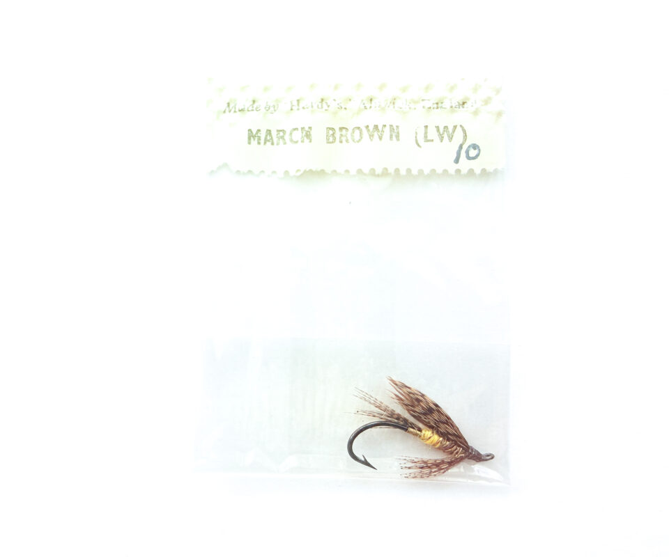 Hardy of Alnwick, March Brown (LW), Fully Dressed Salmon Fly 10 (Unused, In Original Sealed Packet, c.1960s)