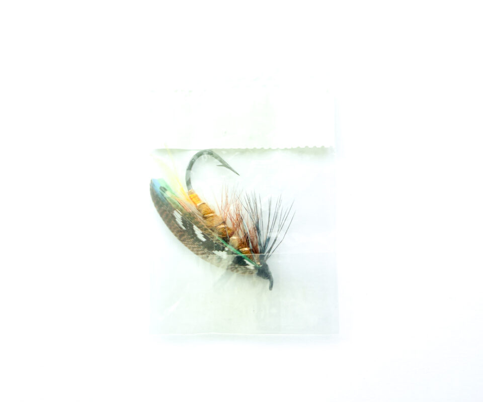Alternative view of Hardy of Alnwick, Golden Olive, Fully Dressed Salmon Fly 1 (Unused, In Original Sealed Packet, c.1960s)