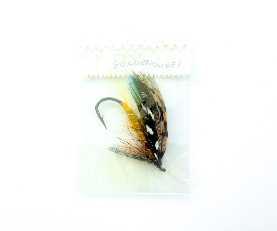 Hardy of Alnwick, Golden Olive, Fully Dressed Salmon Fly 1 (Unused, In Original Sealed Packet, c.1960s)