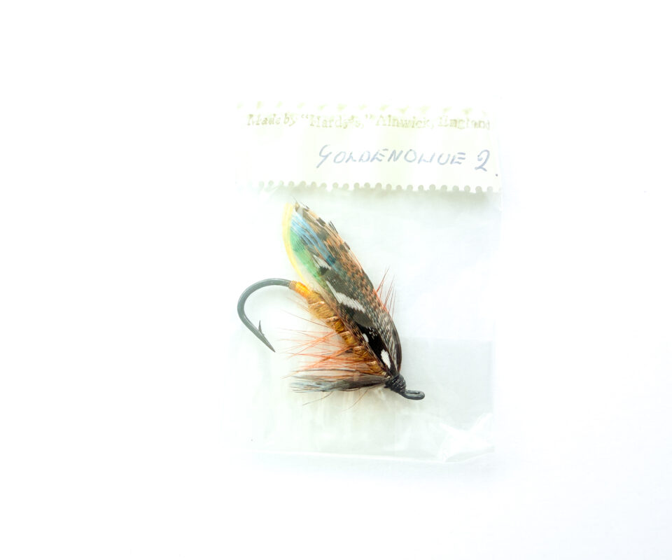 Hardy of Alnwick, Golden Olive, Fully Dressed Salmon Fly 2 (Unused, In Original Sealed Packet, c.1960s)