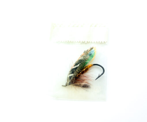Alternative view of Hardy of Alnwick, Golden Olive, Fully Dressed Salmon Fly 2 (Unused, In Original Sealed Packet, c.1960s)