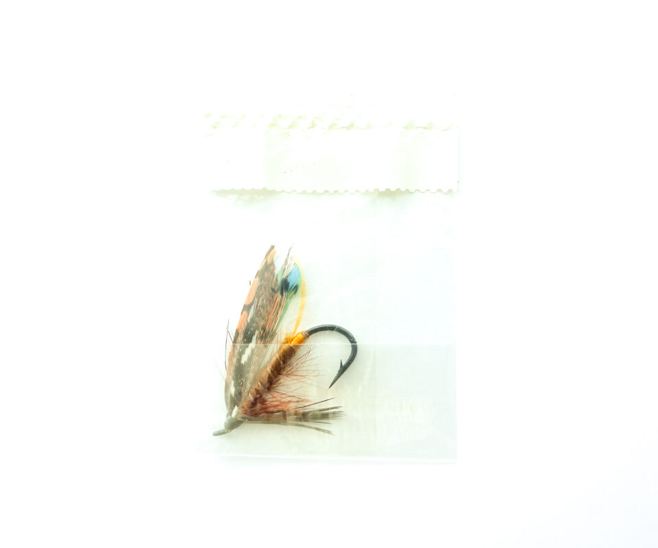 Alternative view of Hardy of Alnwick, Golden Olive, Fully Dressed Salmon Fly 4 (Unused, In Original Sealed Packet, c.1960s)