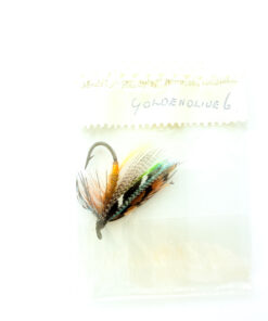 Hardy of Alnwick, Golden Olive, Fully Dressed Salmon Fly 6 (Unused, In Original Sealed Packet, c.1960s)