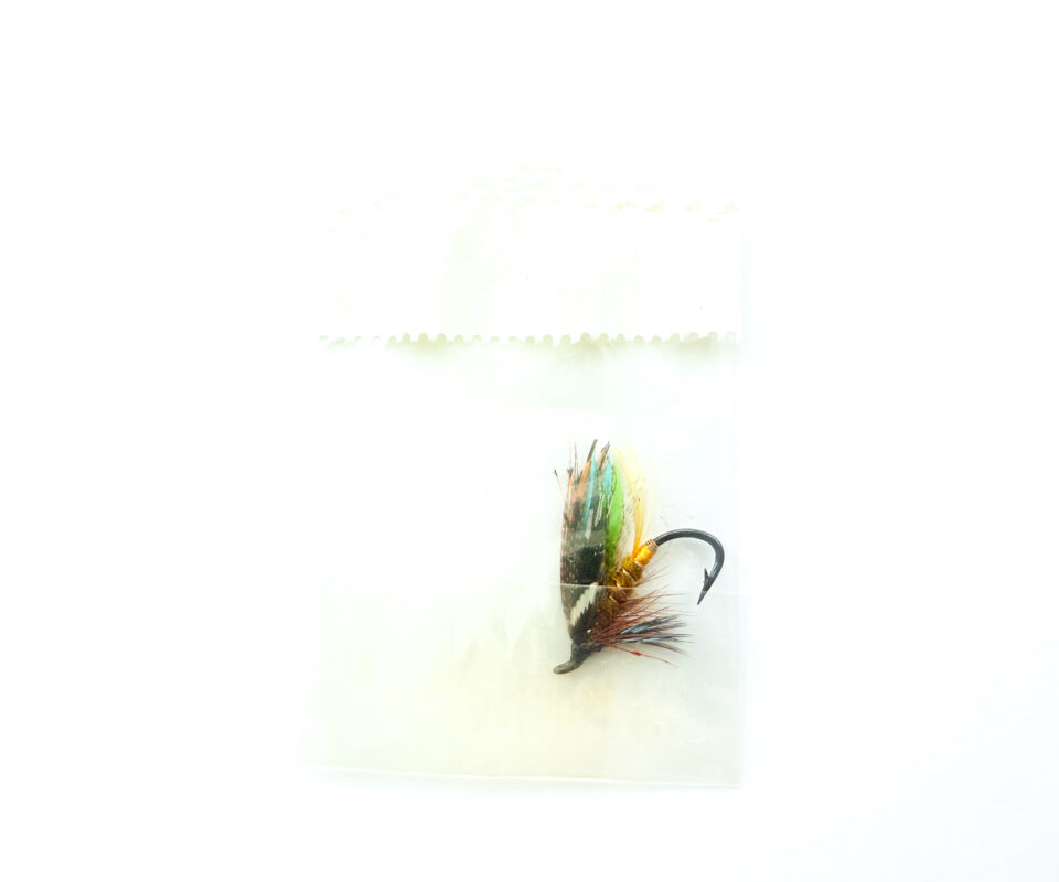 Alternative view of Hardy of Alnwick, Golden Olive, Fully Dressed Salmon Fly 8 (Unused, In Original Sealed Packet, c.1960s)