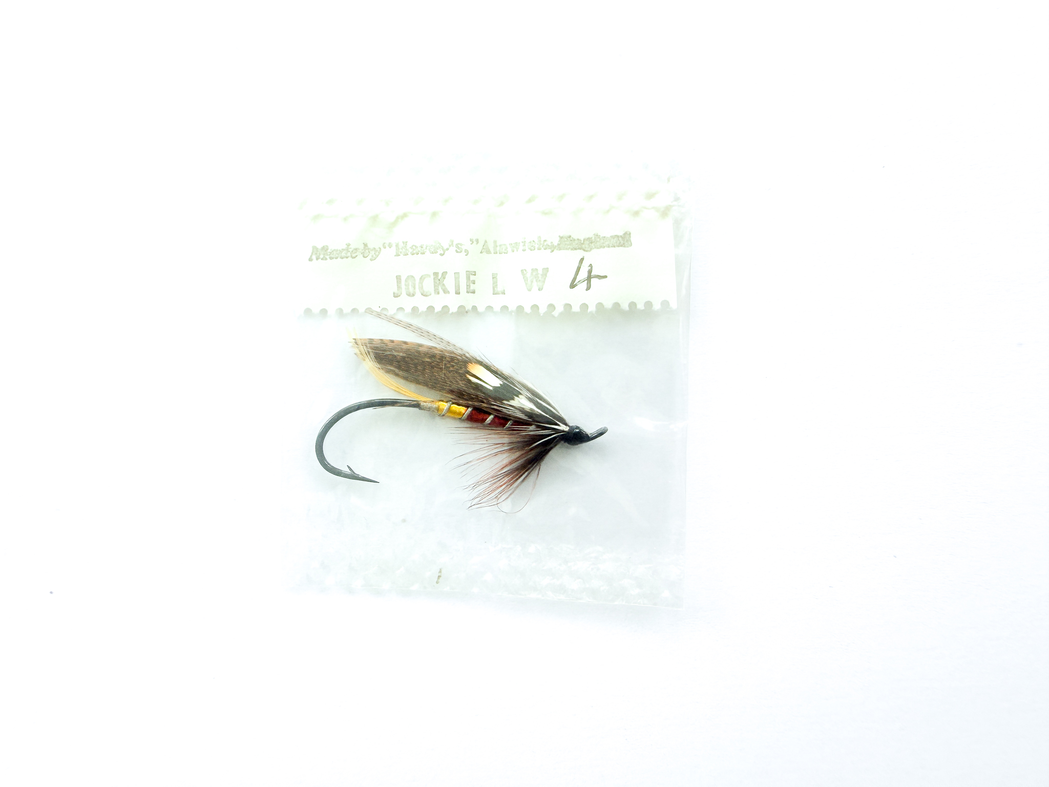 Hardy of Alnwick, Jockie (LW), Fully Dressed Salmon Fly 4 (Unused, In Original Sealed Packet, c.1960s)
