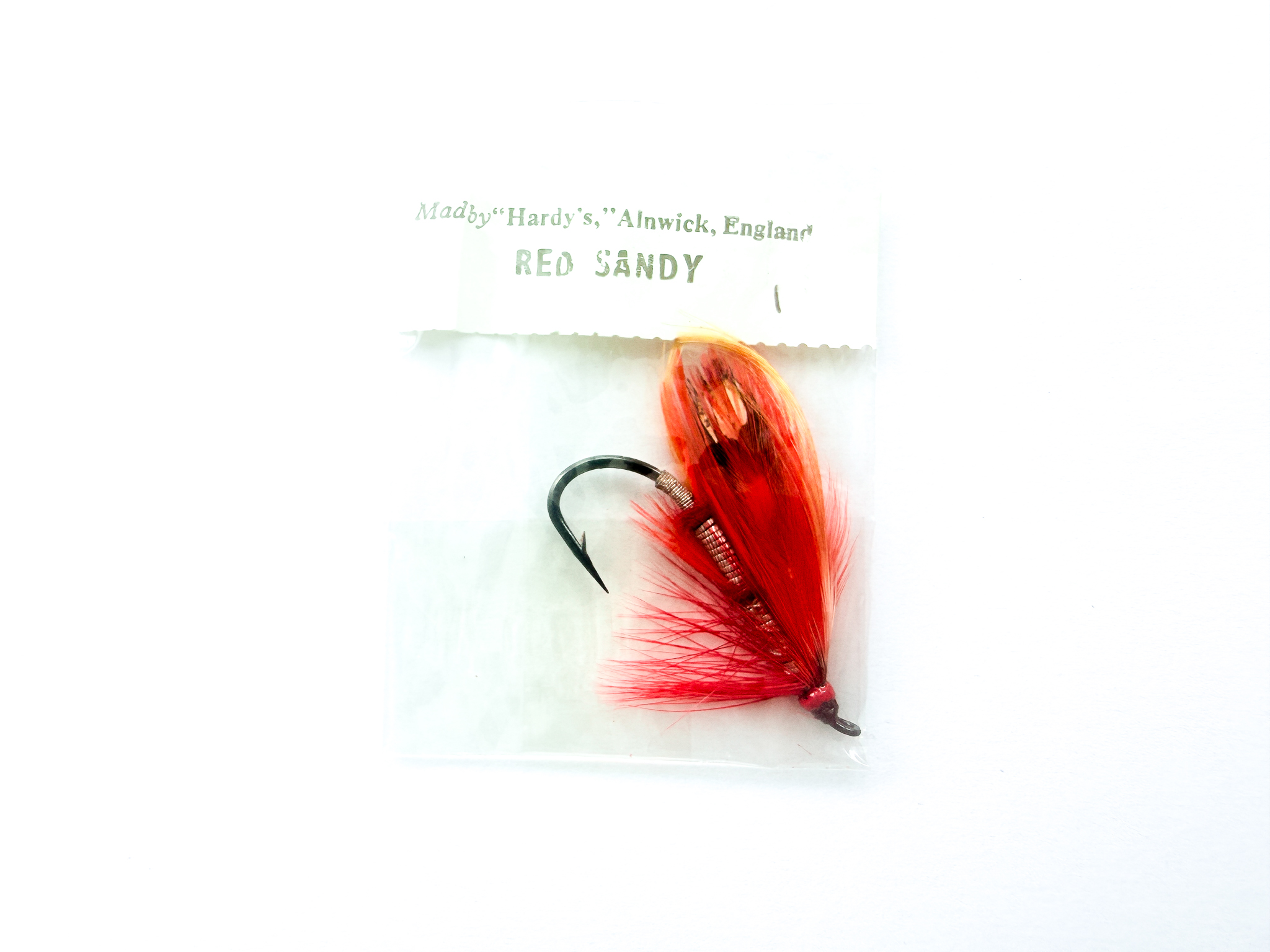 Hardy of Alnwick, Red Sandy, Fully Dressed Salmon Fly 1 (Unused, In Original Sealed Packet, c.1960s)