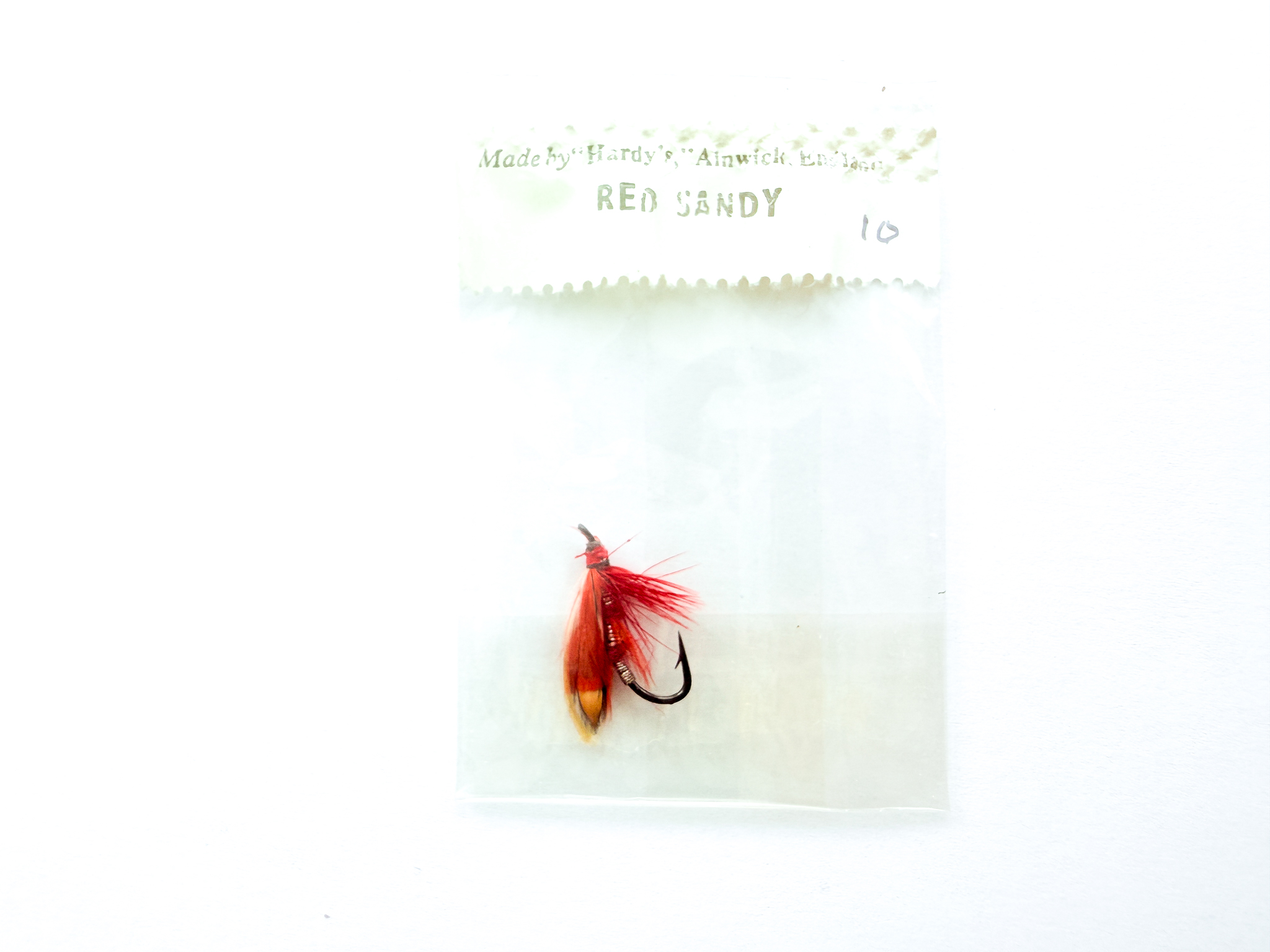 Hardy of Alnwick, Red Sandy, Fully Dressed Salmon Fly 10 (Unused, In Original Sealed Packet, c.1960s)