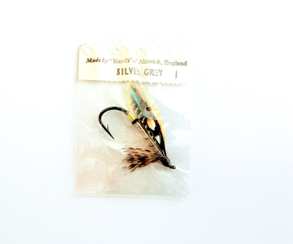 Hardy of Alnwick Silver Grey Fully Dressed Salmon Fly 1 (Unused, In Original Sealed Packet, c.1960s)