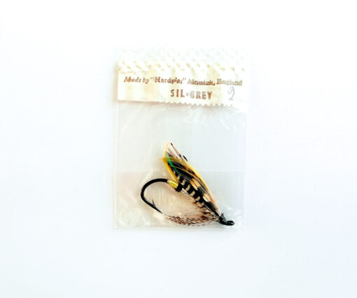 Hardy of Alnwick Silver Grey Fully Dressed Salmon Fly 2 (Unused, In Original Sealed Packet, c.1960s)