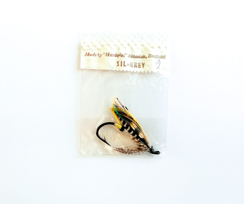 Hardy of Alnwick Silver Grey Fully Dressed Salmon Fly 2 (Unused, In Original Sealed Packet, c.1960s)