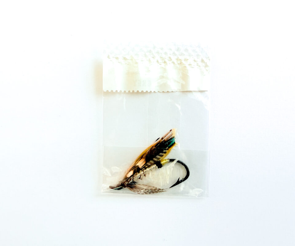 Alternative view of Hardy of Alnwick Silver Grey Fully Dressed Salmon Fly 2 (Unused, In Original Sealed Packet, c.1960s)
